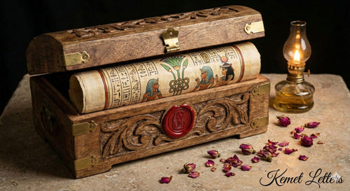 The Love Edition Chest - Hand-carved wooden box with personalized romantic Papyrus scroll and eternal love gift 